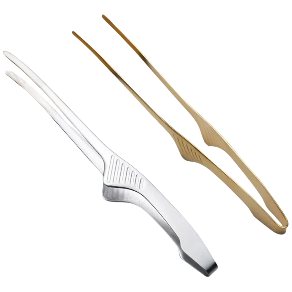Stainless Steel Precision Kitchen Tongs Tweezers Non-slip Heat Resistant for BBQ Grilling Cooking Baking Serving Food Tweezers