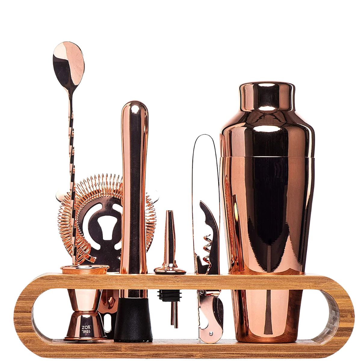 Cocktail Bar set Mixology Bartender Kit: 10-Piece Bar Tool Set with Stylish Bamboo Stand