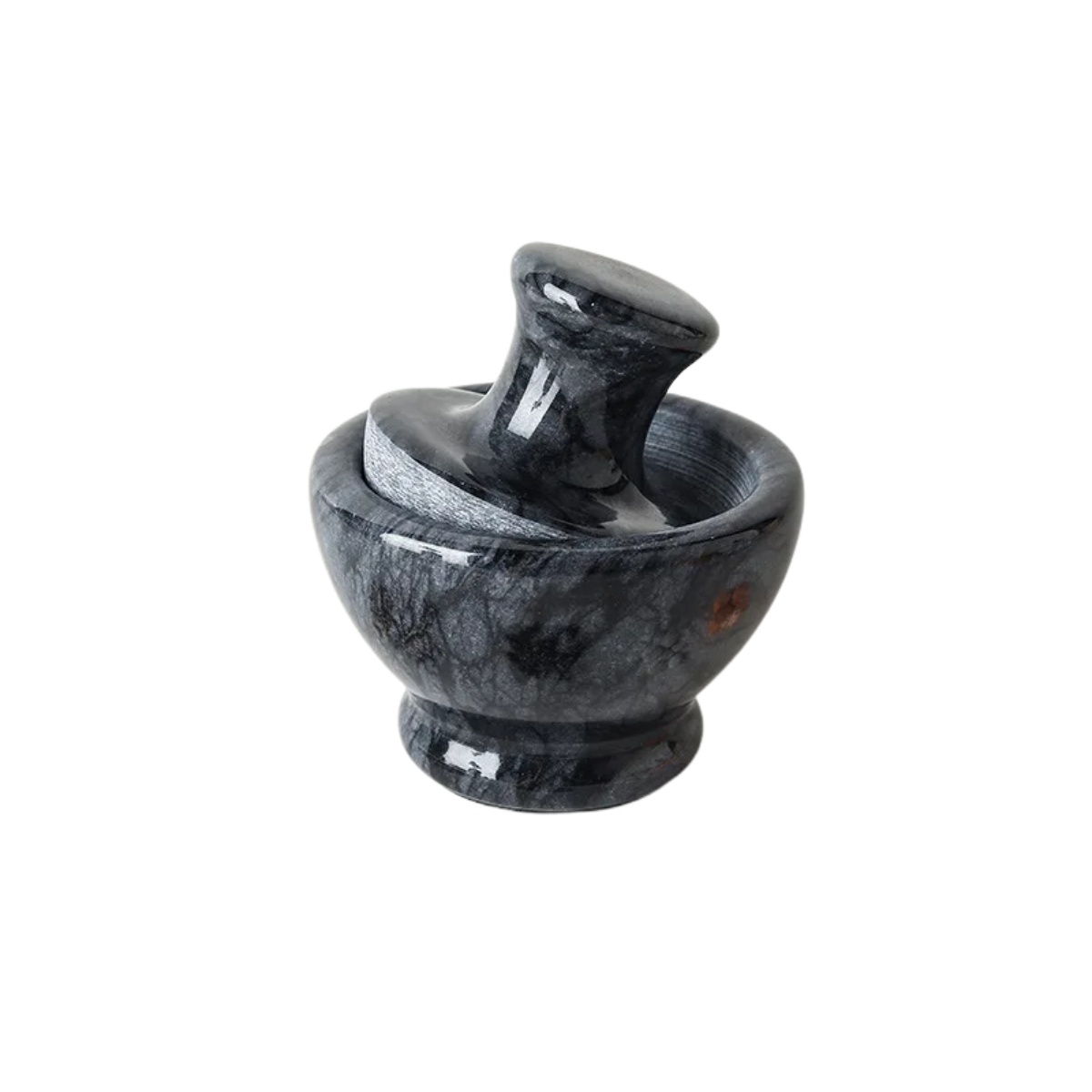 Marble Mortar and Pestle Set, Manual Spice & Pill Crusher for Pepper Garlic, Elegant Home Kitchen Tool