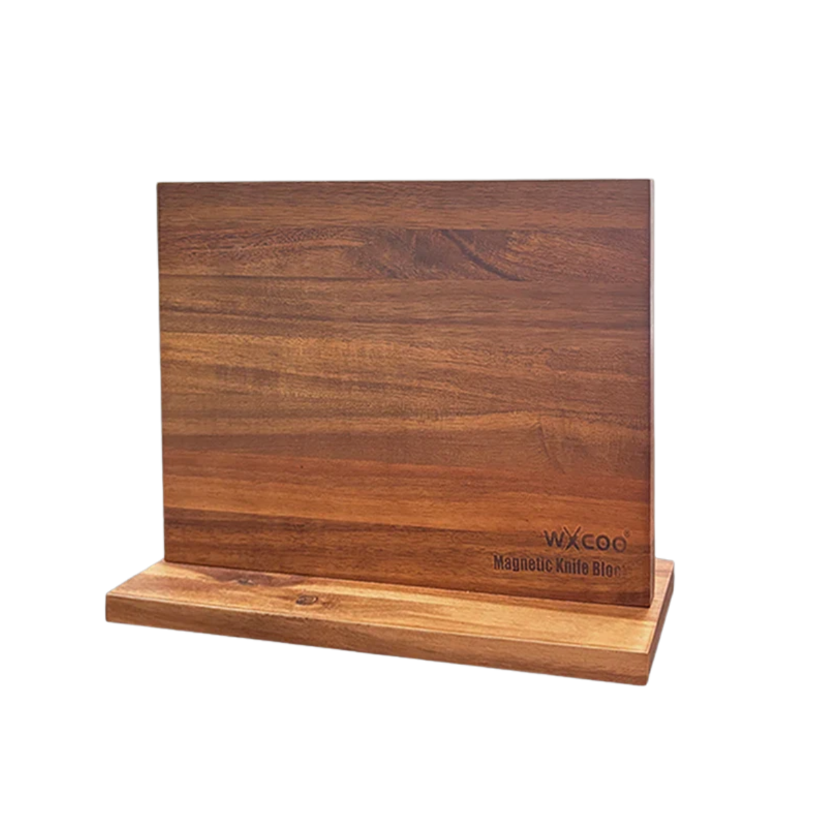 Multifunctional Magnetic Knife Holder Acacia Wooden Kitchen Knife Block Storage with Strong Enhanced Home Magnetic Stands