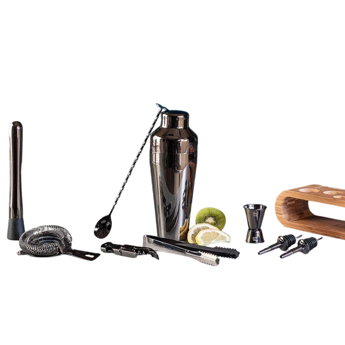 Cocktail Bar set Mixology Bartender Kit: 10-Piece Bar Tool Set with Stylish Bamboo Stand