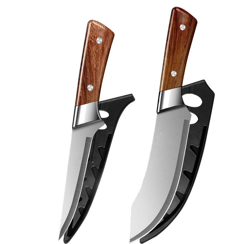 Stainless Steel Chef Knife Set Kitchen Fish Vegetables Cleaver Knives Professional Butcher Meat Boning Knives