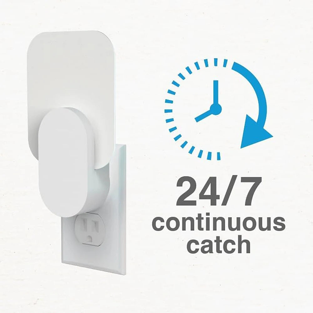 Fruit Fly Traps Plug-in Mosquito Killer Light with 2 Sticky Pads Gnat Moth Catcher Mosquito Trap Fly Catcher for House Indoors