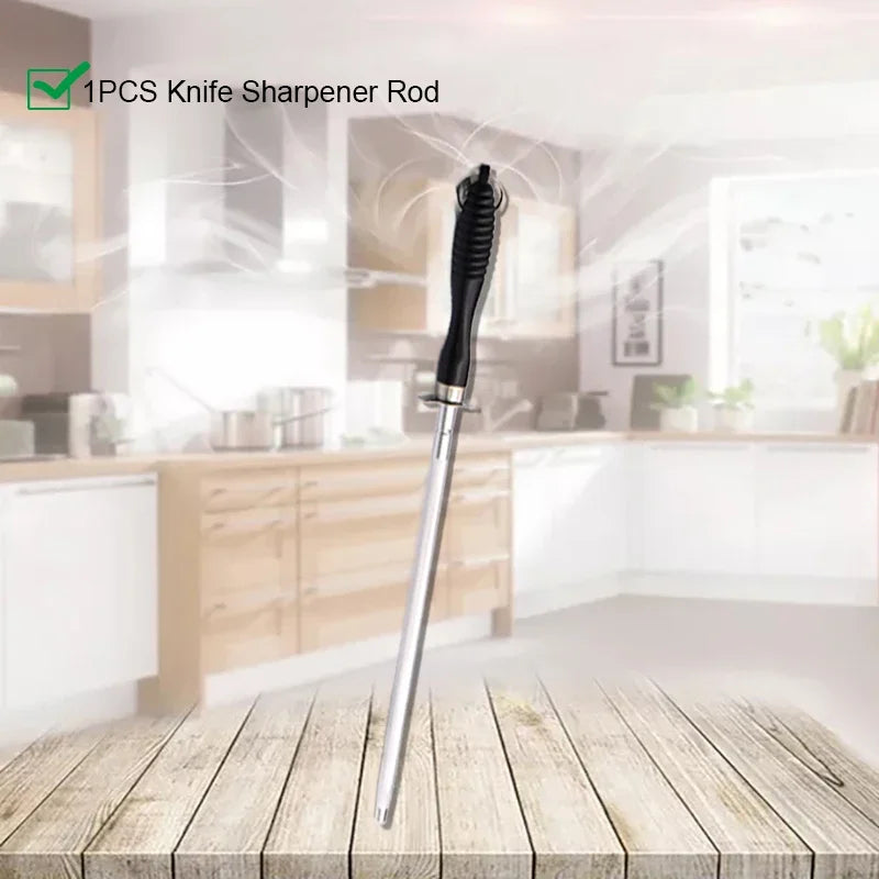 Multifunctional Magnetic Knife Holder Acacia Wooden Kitchen Knife Block Storage with Strong Enhanced Home Magnetic Stands