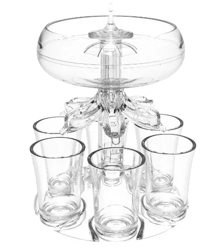 Multifunctional Wine Dispenser With 6 Glass Party Festival Games Liquor Drink Dispenser For Filling Liquids Bar Accessories