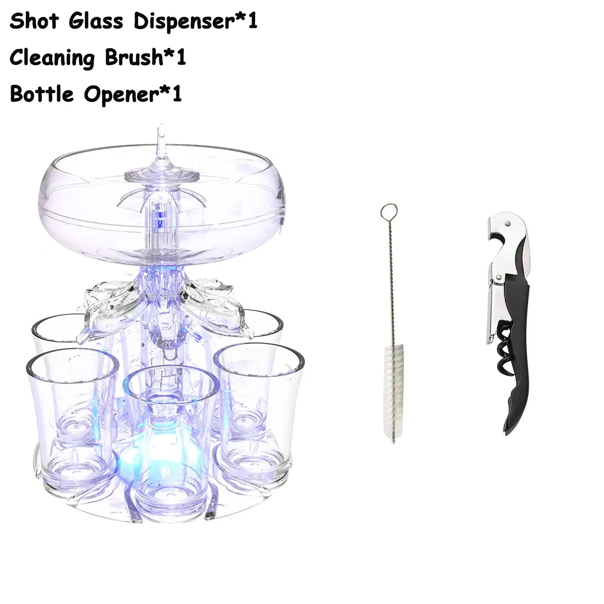 Multifunctional Wine Dispenser With 6 Glass Party Festival Games Liquor Drink Dispenser For Filling Liquids Bar Accessories