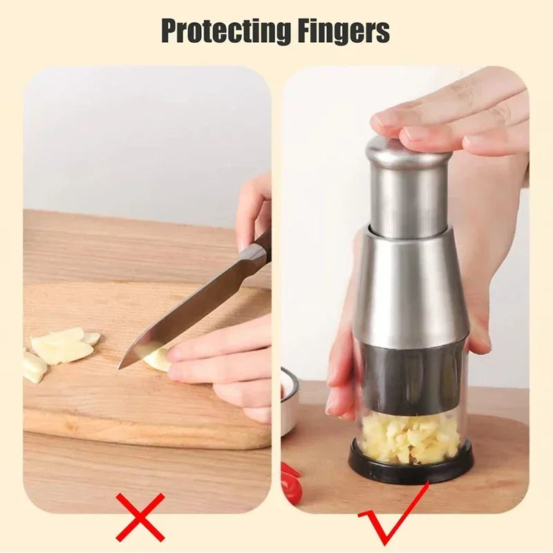 Garlic Crusher Onion Chopper Vegetables Chopper Manual Garlic Press Machine Garlic Squeezer Kitchen Tools