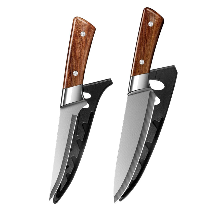 Stainless Steel Chef Knife Set Kitchen Fish Vegetables Cleaver Knives Professional Butcher Meat Boning Knives