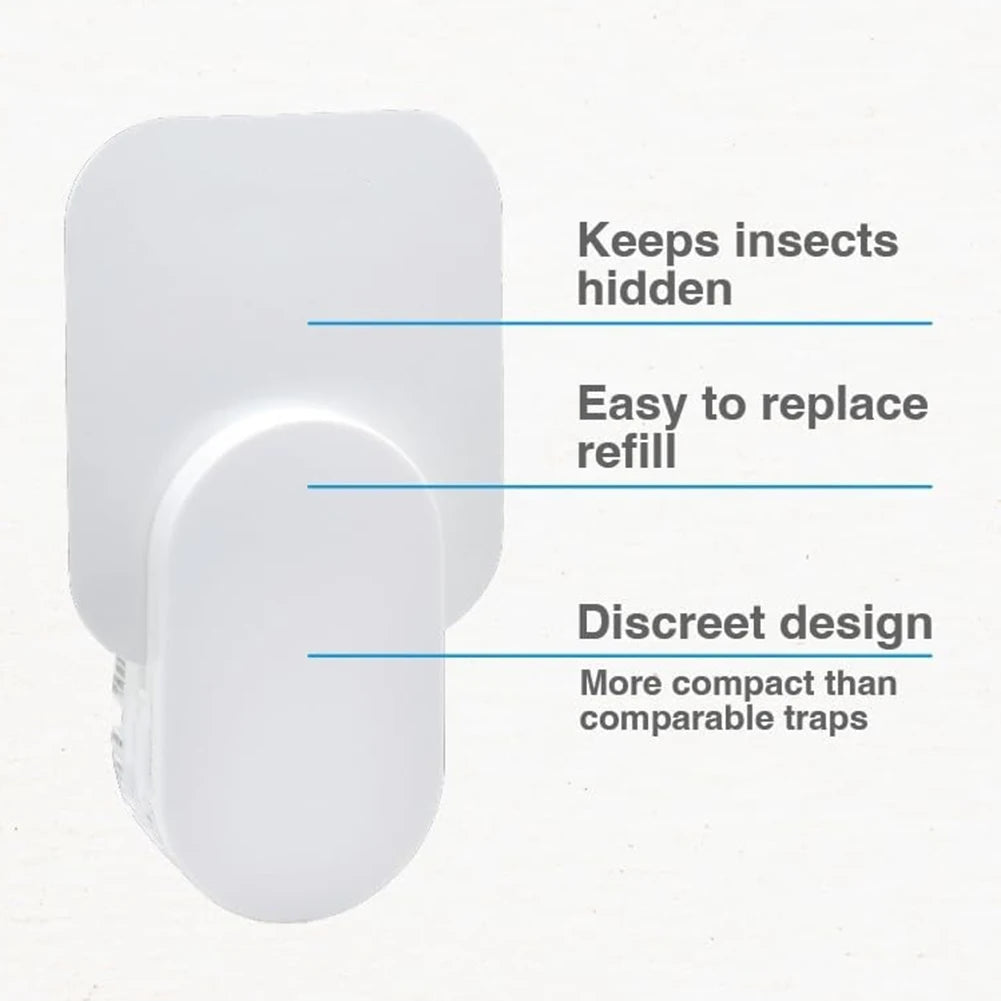 Fruit Fly Traps Plug-in Mosquito Killer Light with 2 Sticky Pads Gnat Moth Catcher Mosquito Trap Fly Catcher for House Indoors