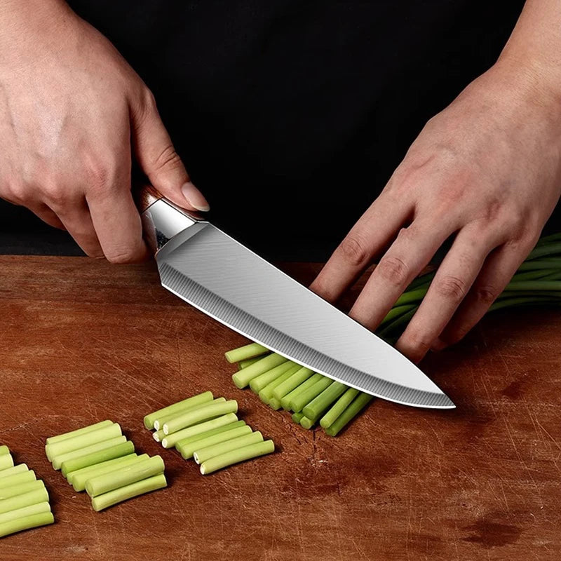 Stainless Steel Chef Knife Set Kitchen Fish Vegetables Cleaver Knives Professional Butcher Meat Boning Knives